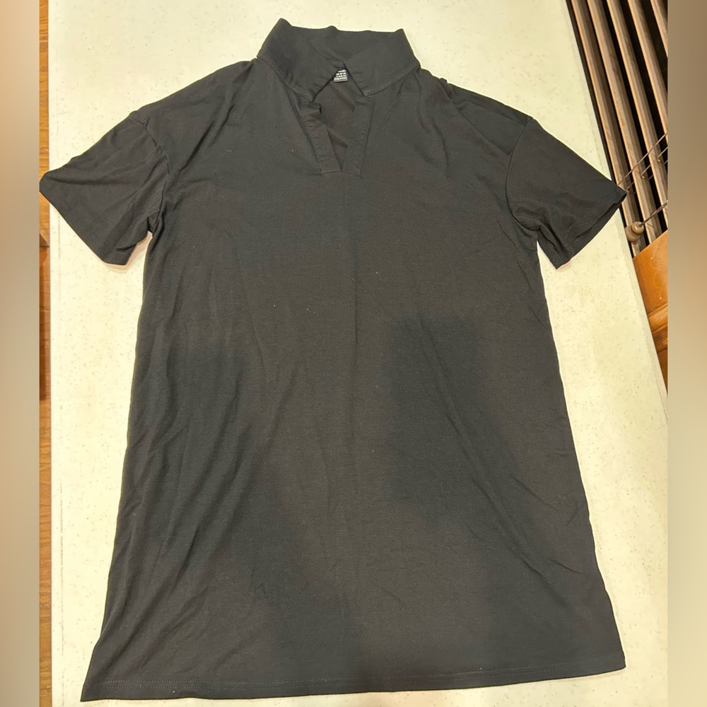 (L) Greathe Black T-Shirt Dress